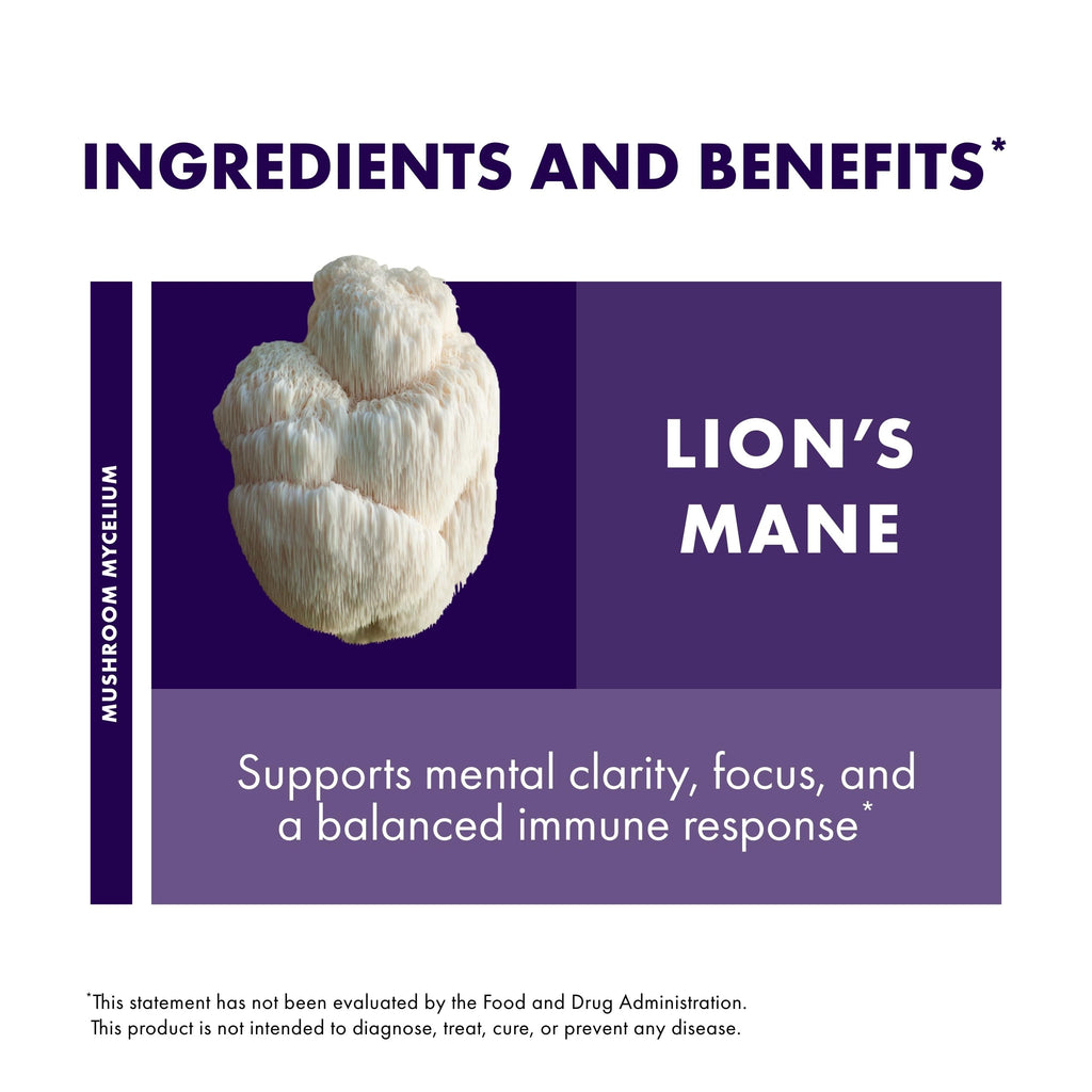 Host Defense Lion's Mane Mushroom Supplement for Brain Health

