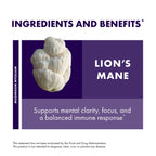 Host Defense Lion's Mane Mushroom Supplement for Brain Health

