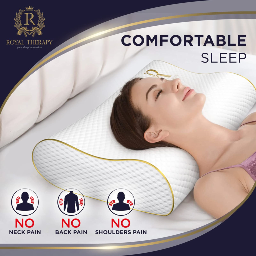 Royal Therapy Memory Foam Pillow – Contour Cervical Support

