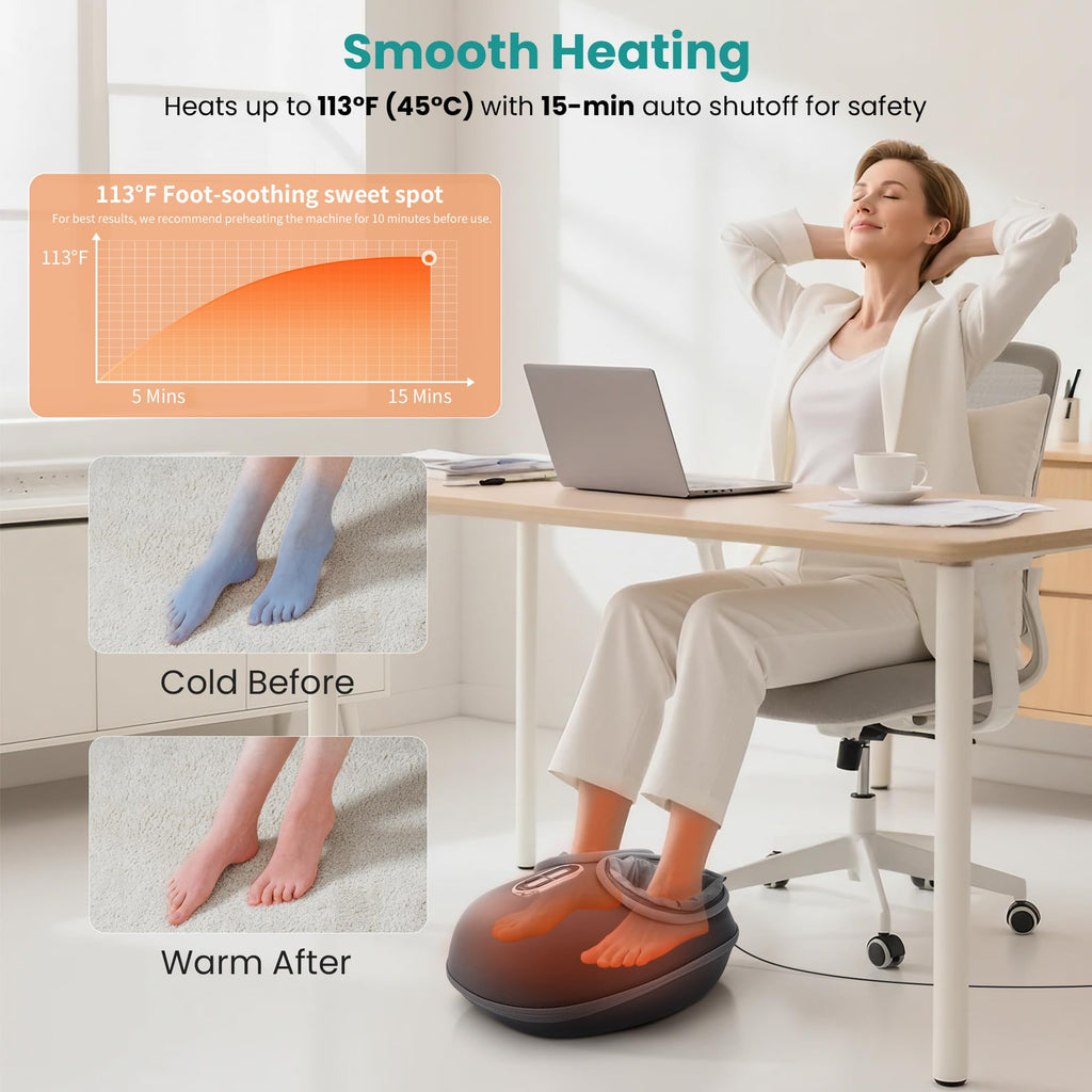 Nekteck Shiatsu Foot Massager with Heat - 3 Modes

