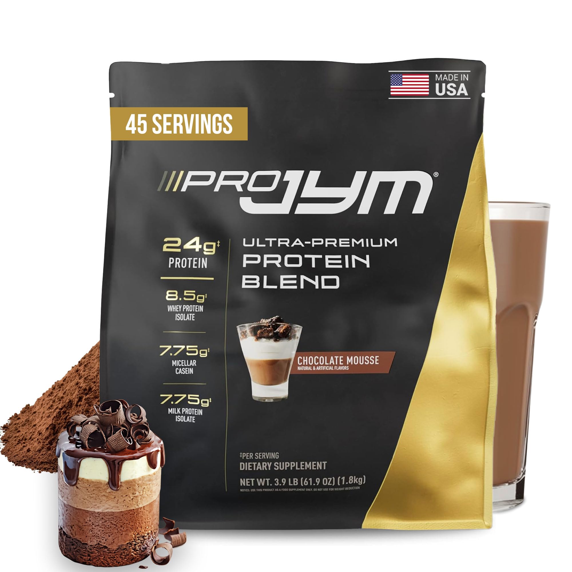 Pro JYM Protein Powder - Multi-Source Whey, Casein & Egg Protein Blend