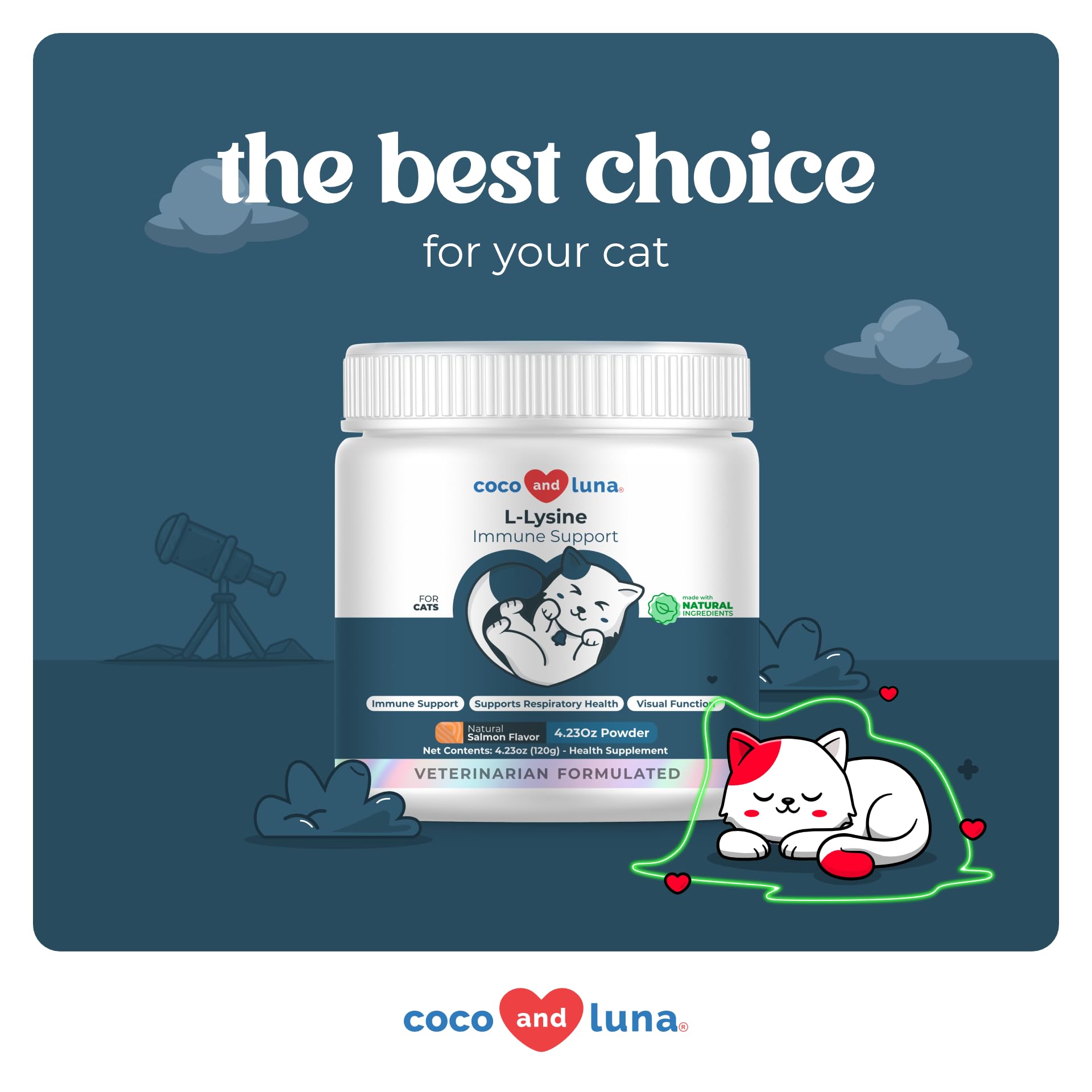 L-Lysine for Cats by Coco and Luna - Immune Support

