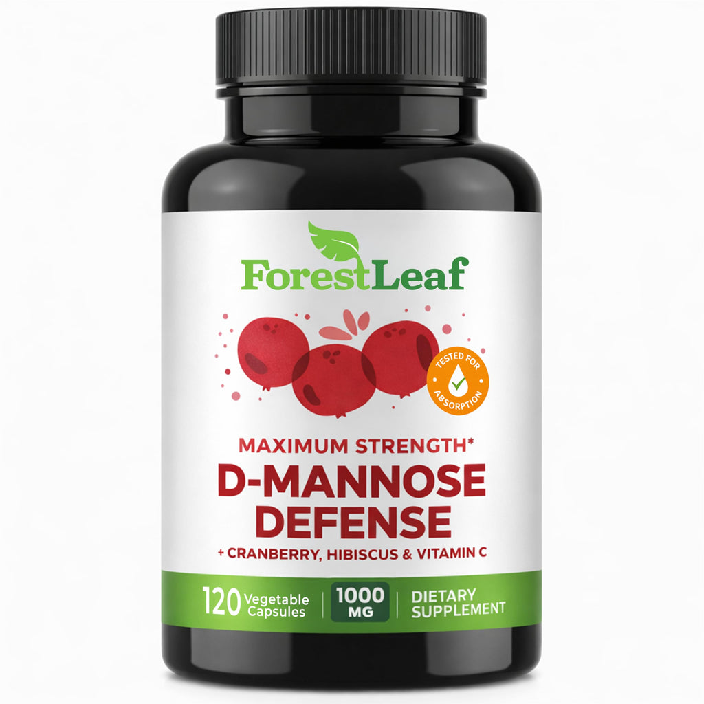 ForestLeaf D-Mannose 1000mg Capsules Urinary Tract Support

