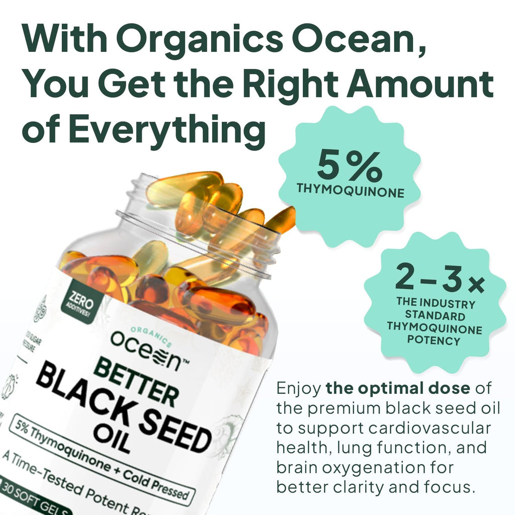 Better Black Seed Oil Organics Ocean 5% Thymoquinone

