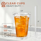 VITEVER Clear Plastic Cups with Lids and Straws – BPA Free

