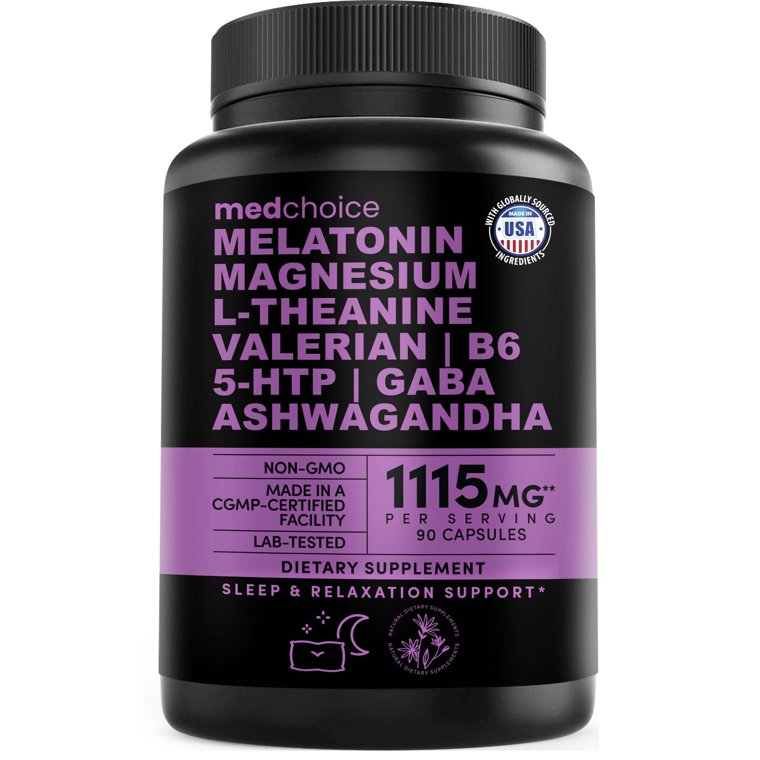 Melatonin Sleep Capsules – 12-in-1 Magnesium Glycinate Blend


