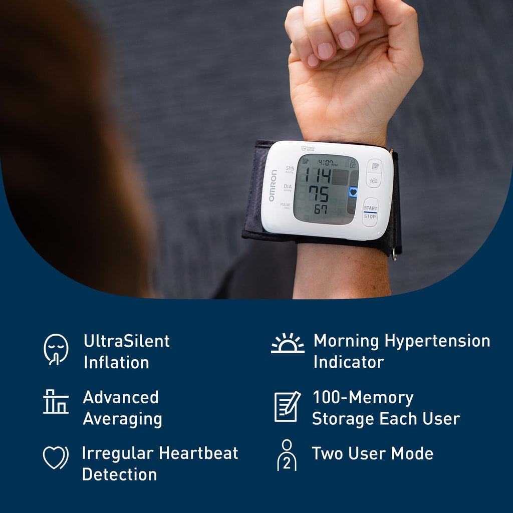 OMRON Wireless Wrist Blood Pressure Monitor with Connect App

