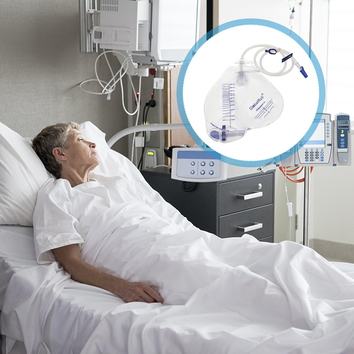 Urinary Drainage Bag with Anti-Reflux Chamber - Medical-Grade

