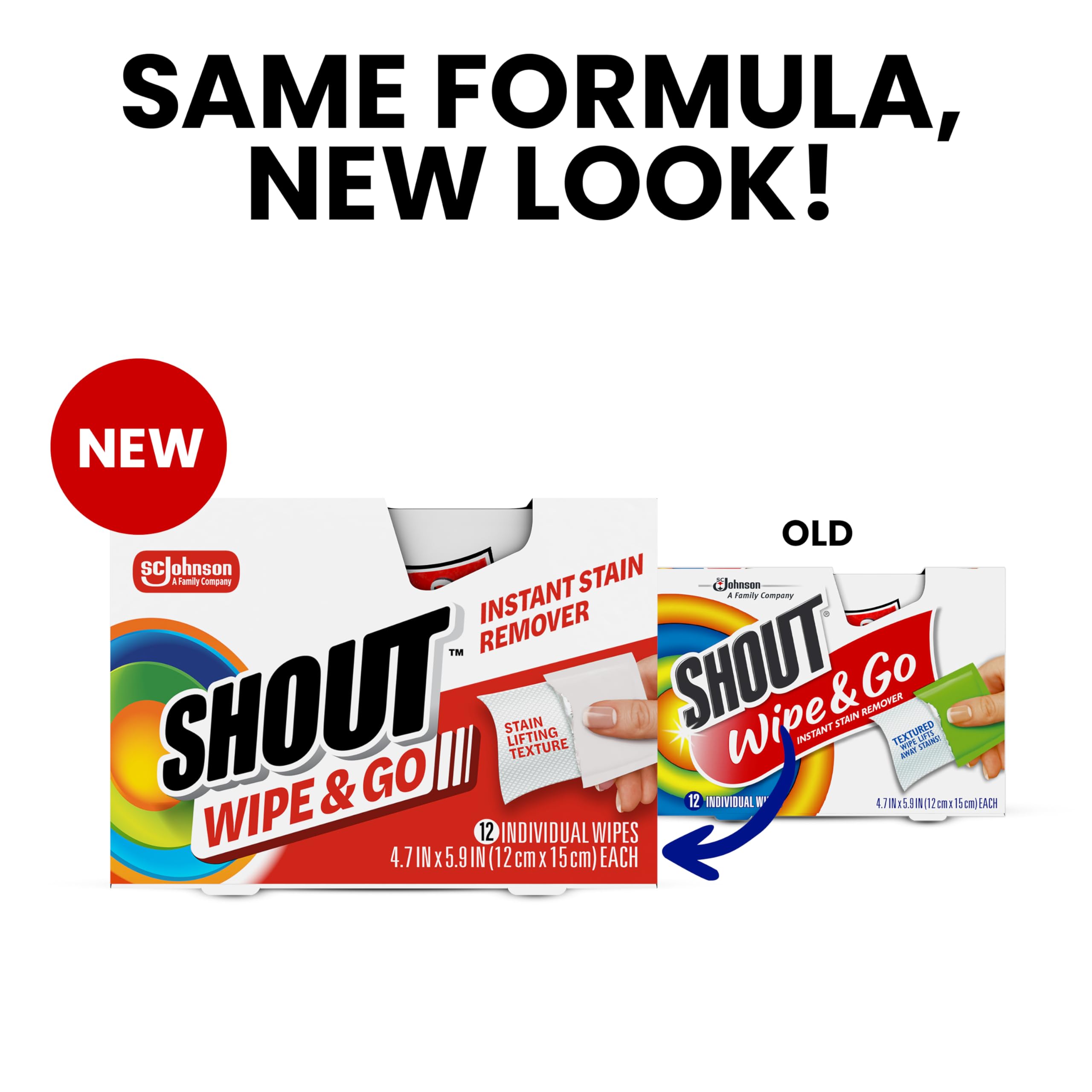 Shout Wipe & Go Stain Remover Wipes | No Wash

