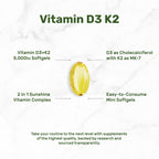 Deal Supplement Vitamin D3 + K2 MK7 Softgels | 5,000 IU

