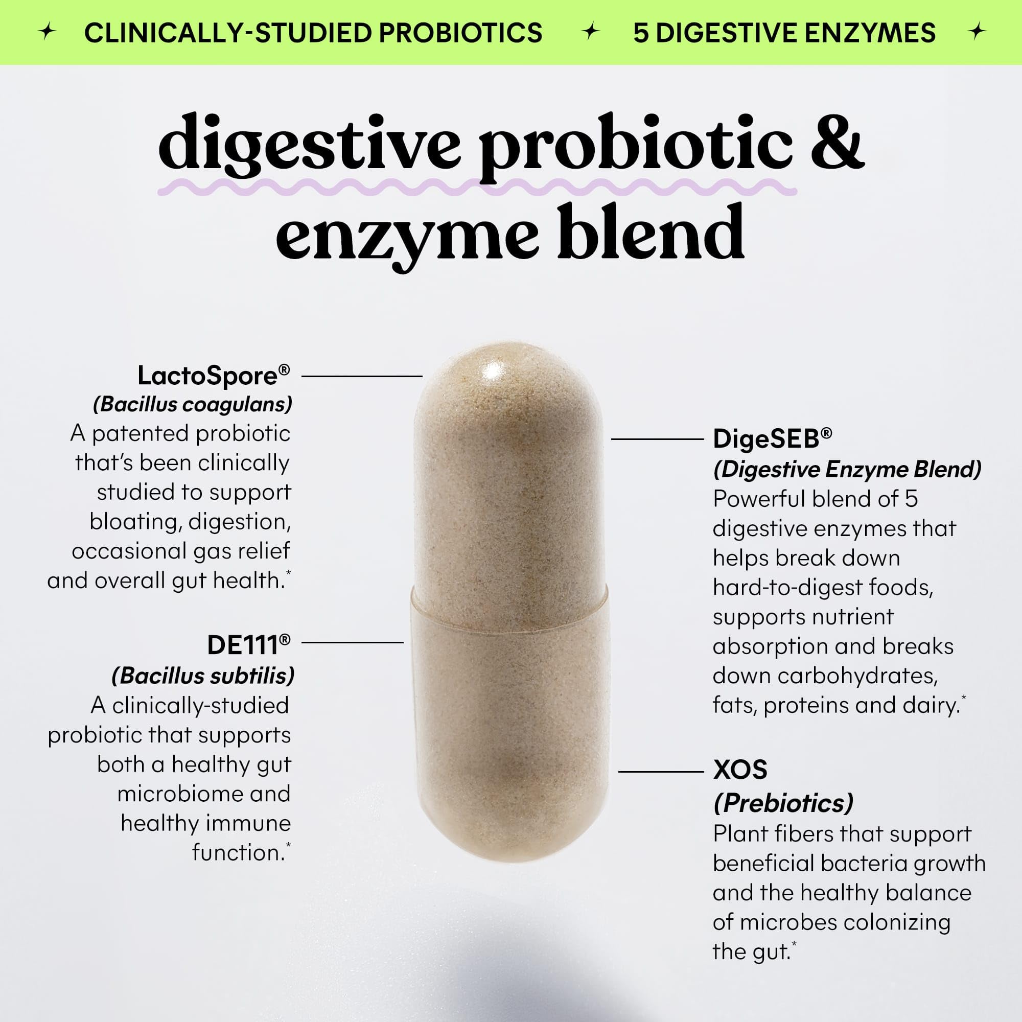 Lemme Debloat 3-in-1 Probiotic Digestive Enzymes

