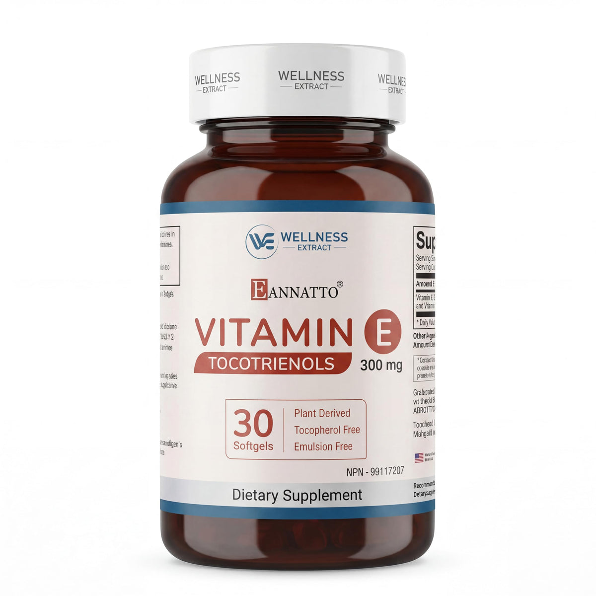Wellness Extract Annatto Tocotrienols Vitamin E Supplement Tocopherol Free