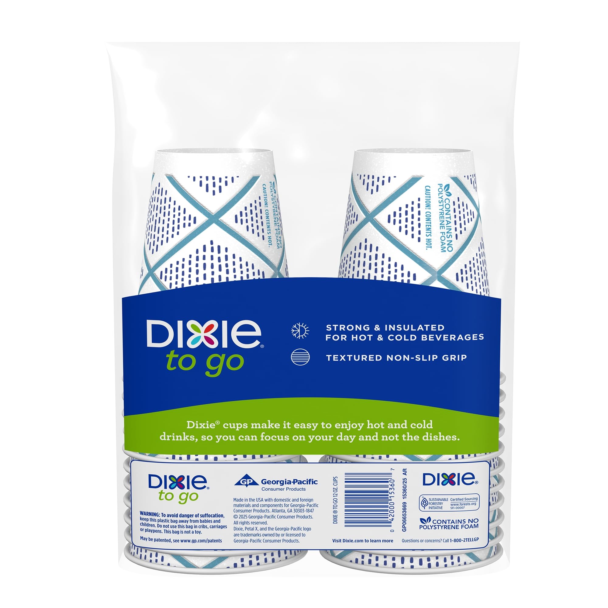 Dixie To Go Disposable Cups – Insulated & Plant-Based

