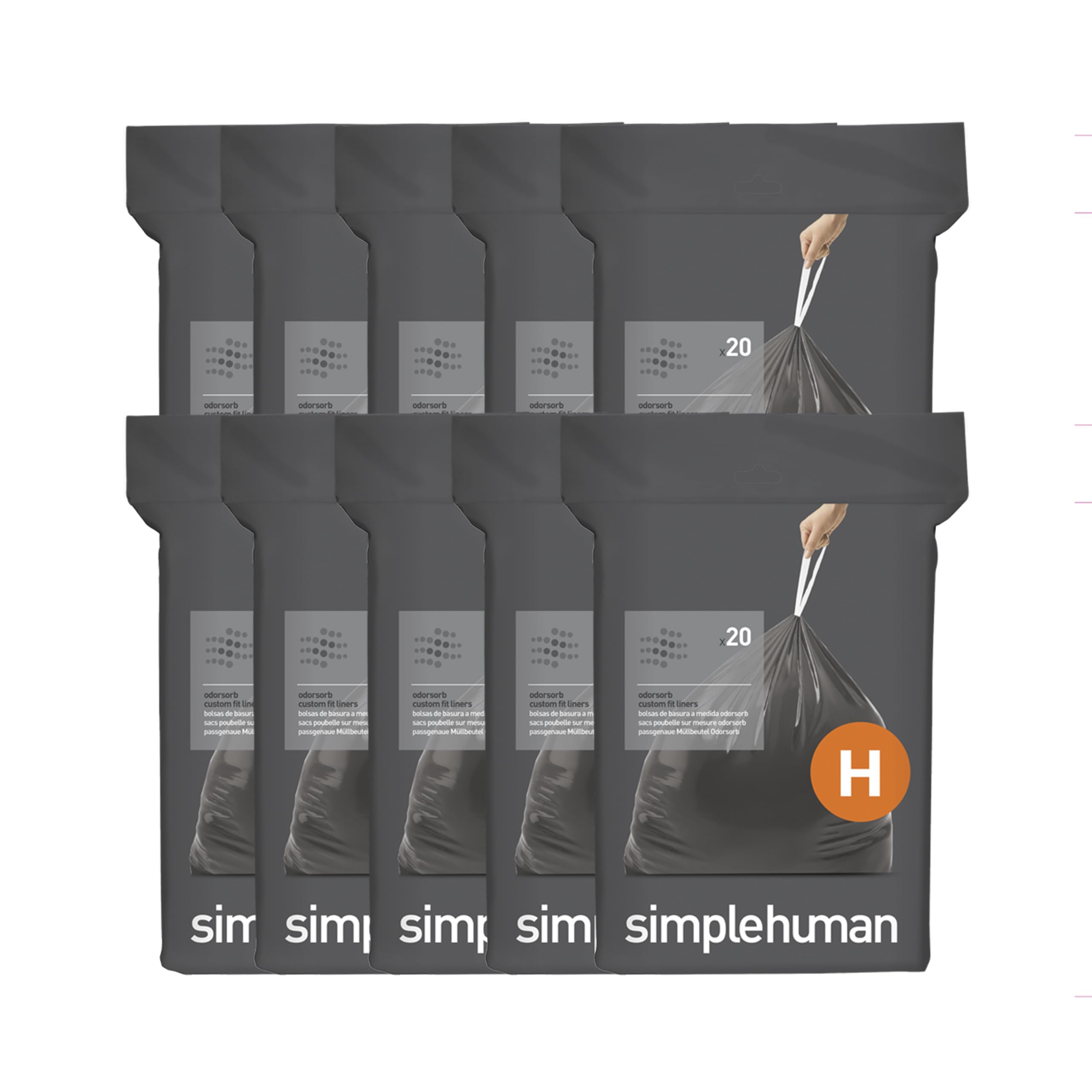 simplehuman Code H Odorsorb Custom Fit Liners