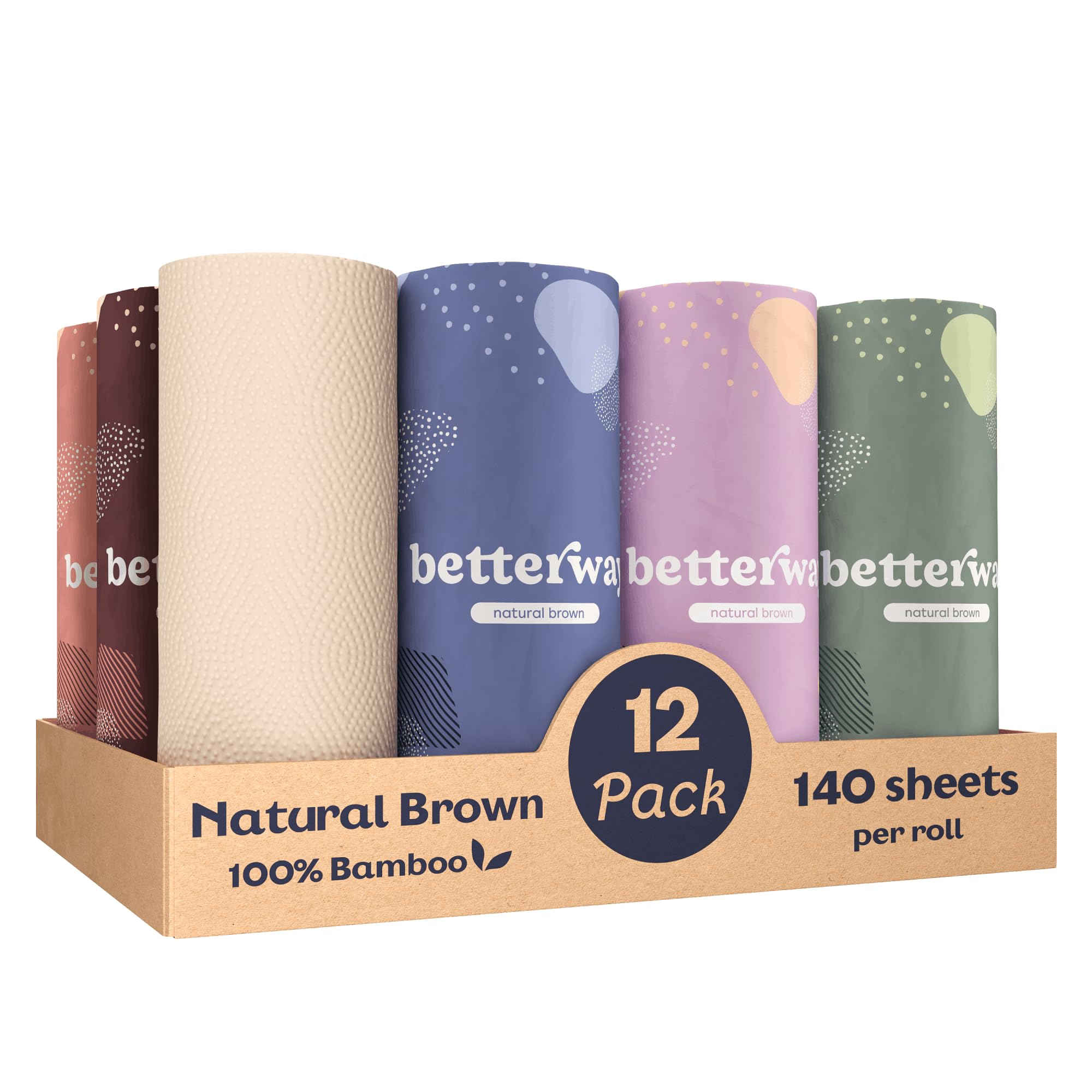 Betterway Bamboo Paper Towels – Tree-Free, Compostable, PFAS-Free