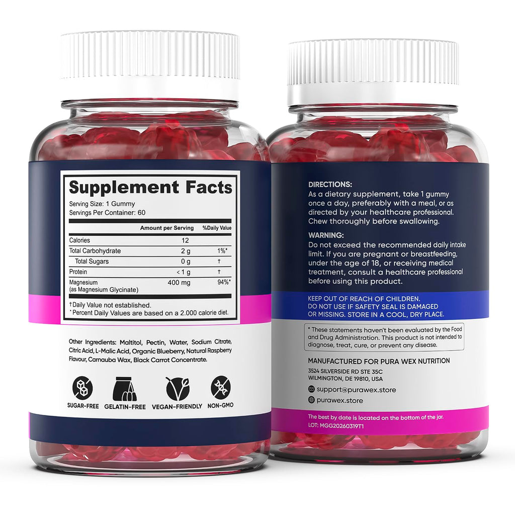 Magnesium Glycinate Gummies 400mg – High Absorption

