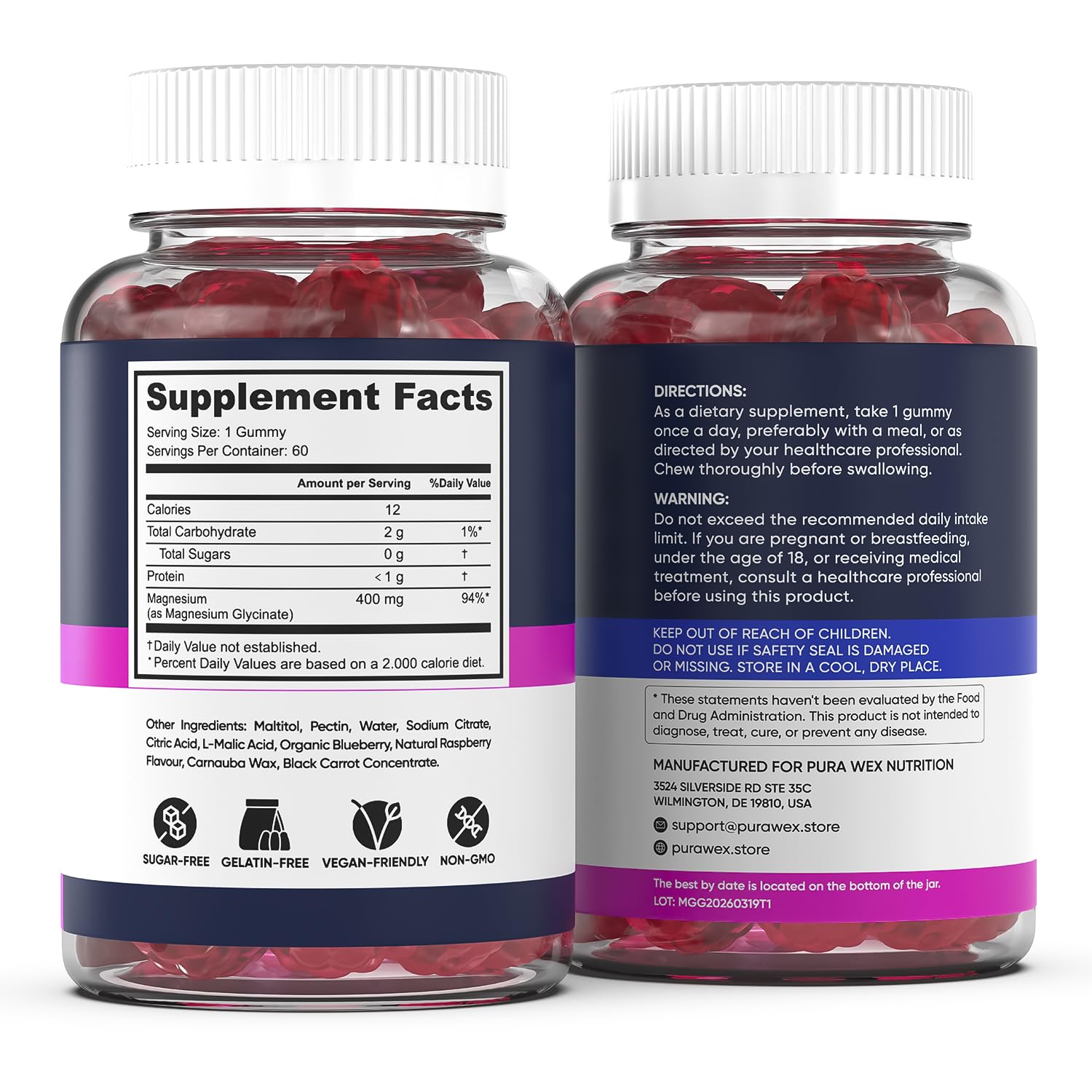 Magnesium Glycinate Gummies 400mg – High Absorption

