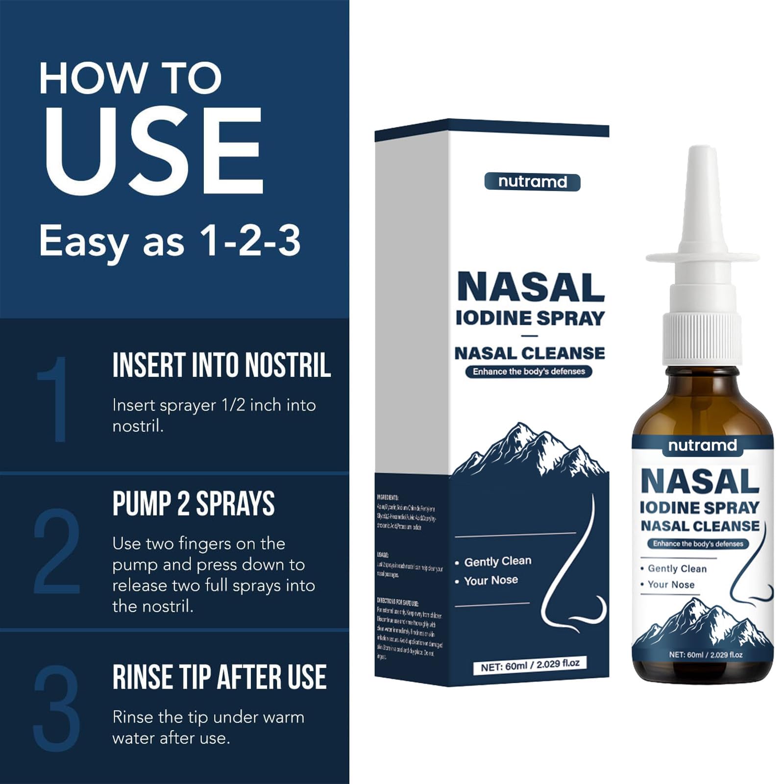 Nutramd Iodine Nasal Spray with Fulvic Acid

