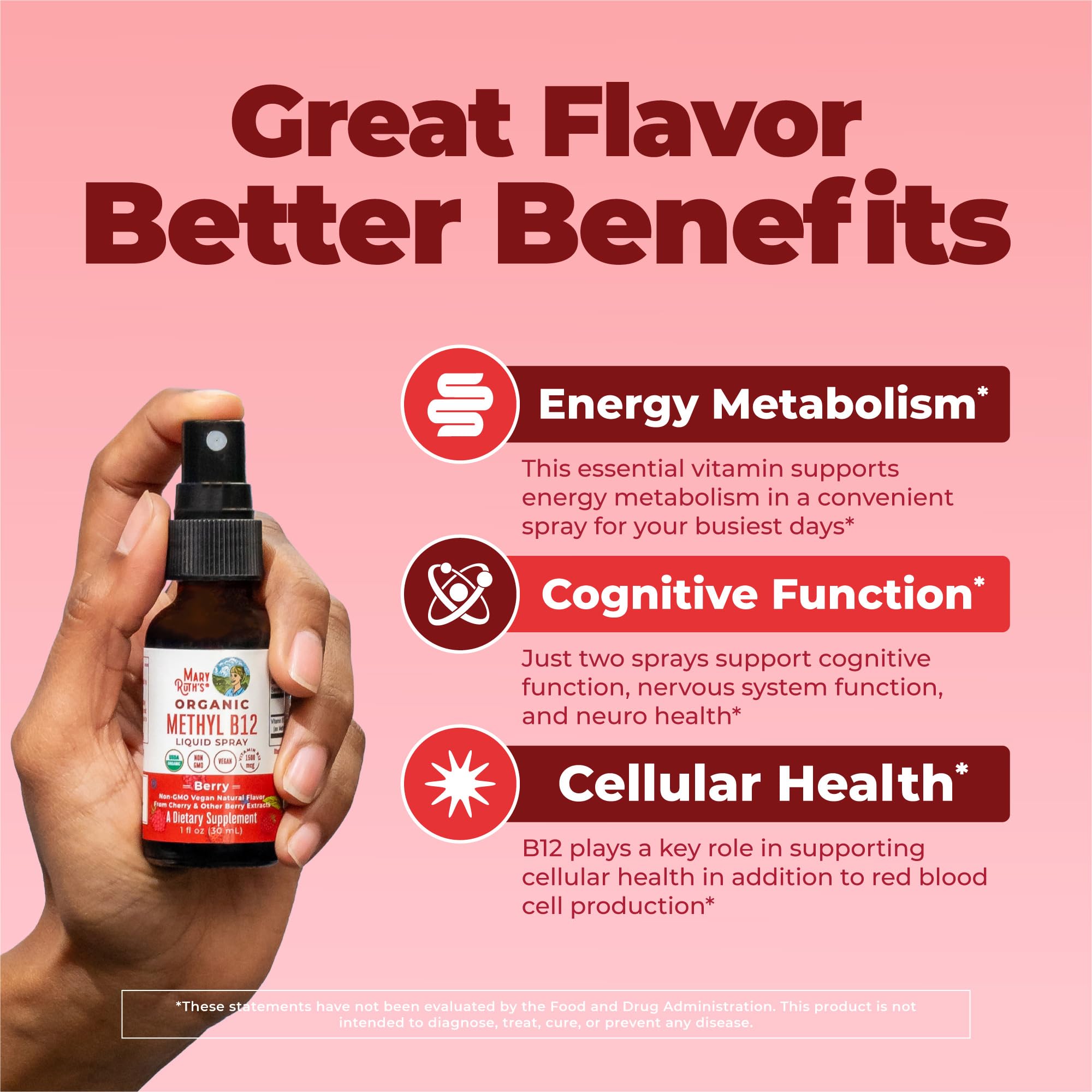 MaryRuth's Organic Methyl B12 Spray 1,500 mcg

