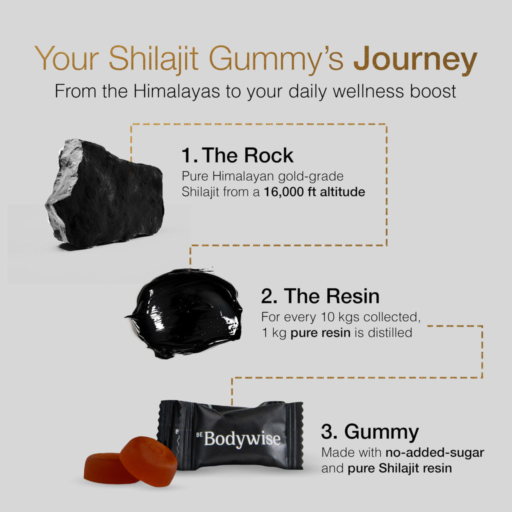 Be Bodywise Himalayan Shilajit Gummies Gold – Lab Tested

