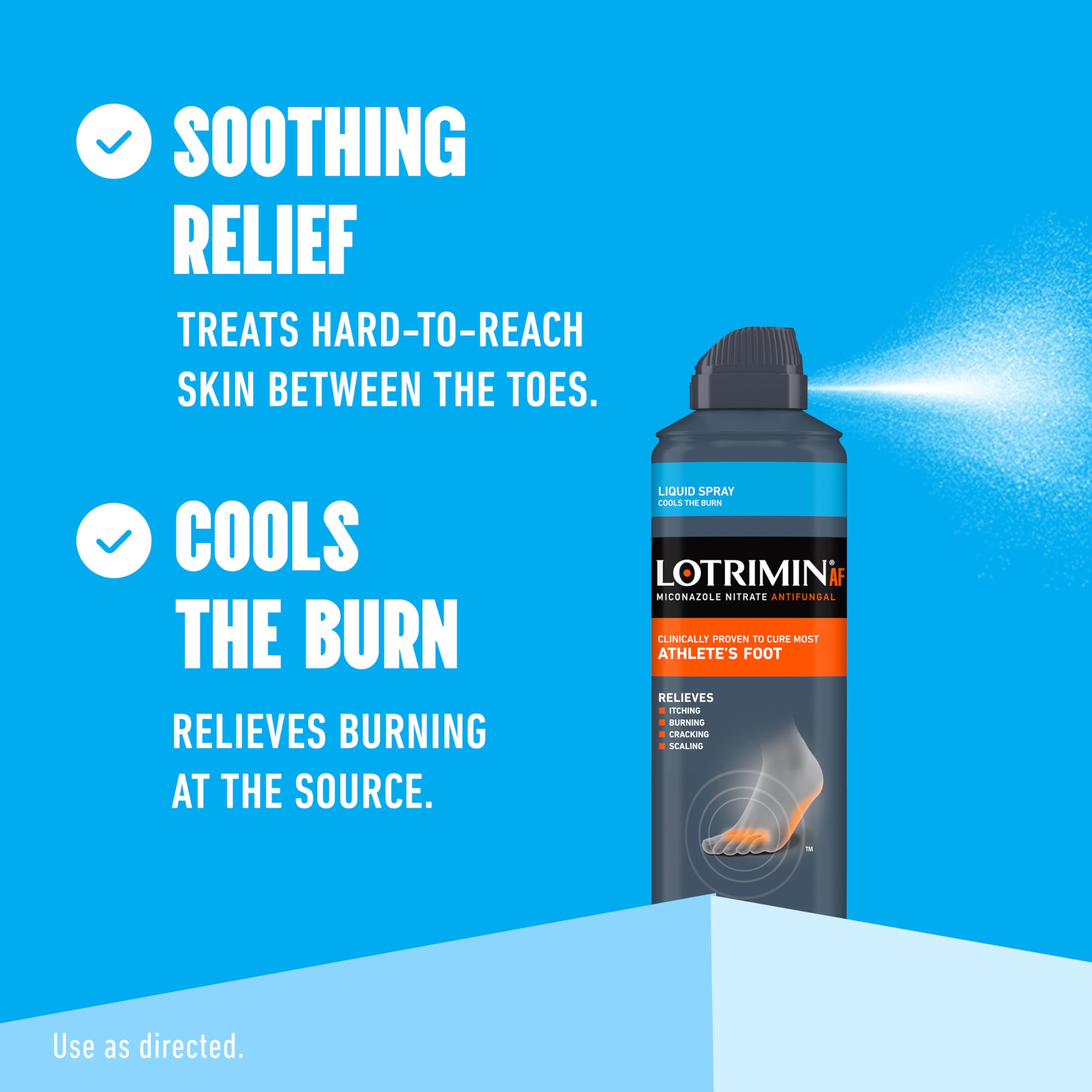 Lotrimin AF Athlete's Foot Liquid Spray 2% Miconazole Nitrate

