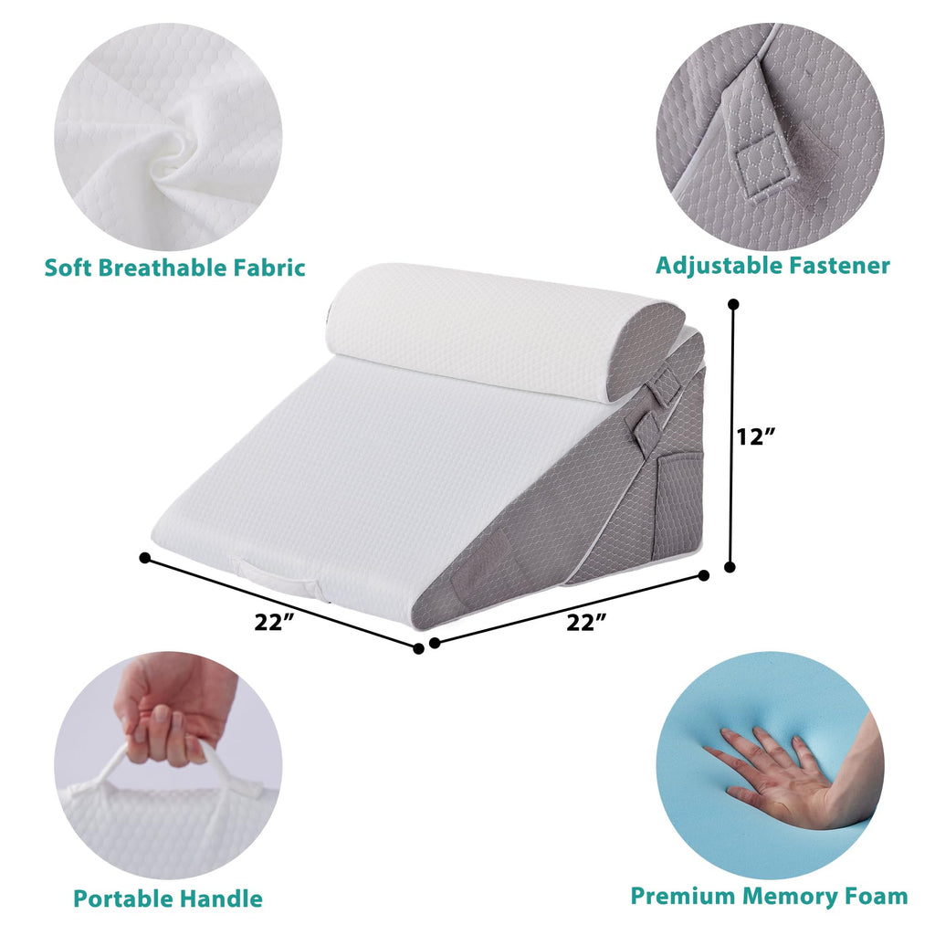 Bedluxe Wedge Pillow Set - Adjustable Orthopedic Wedges

