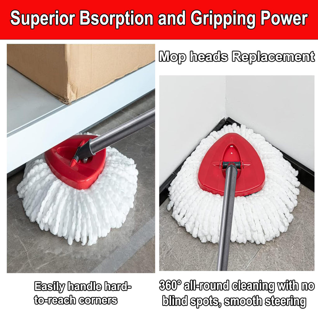 Spin Mop Replacement Head Microfiber Refills

