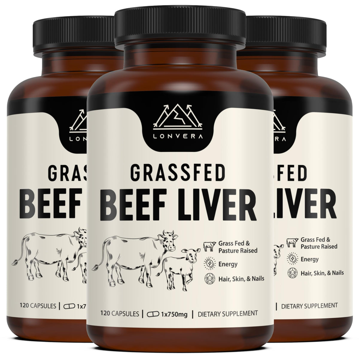 Lonvera Beef Liver Capsules for Energy & Joint Health