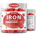 Iron Gummies for Women and Teens, Ferrous Gluconate 324 mg with Vitamin C