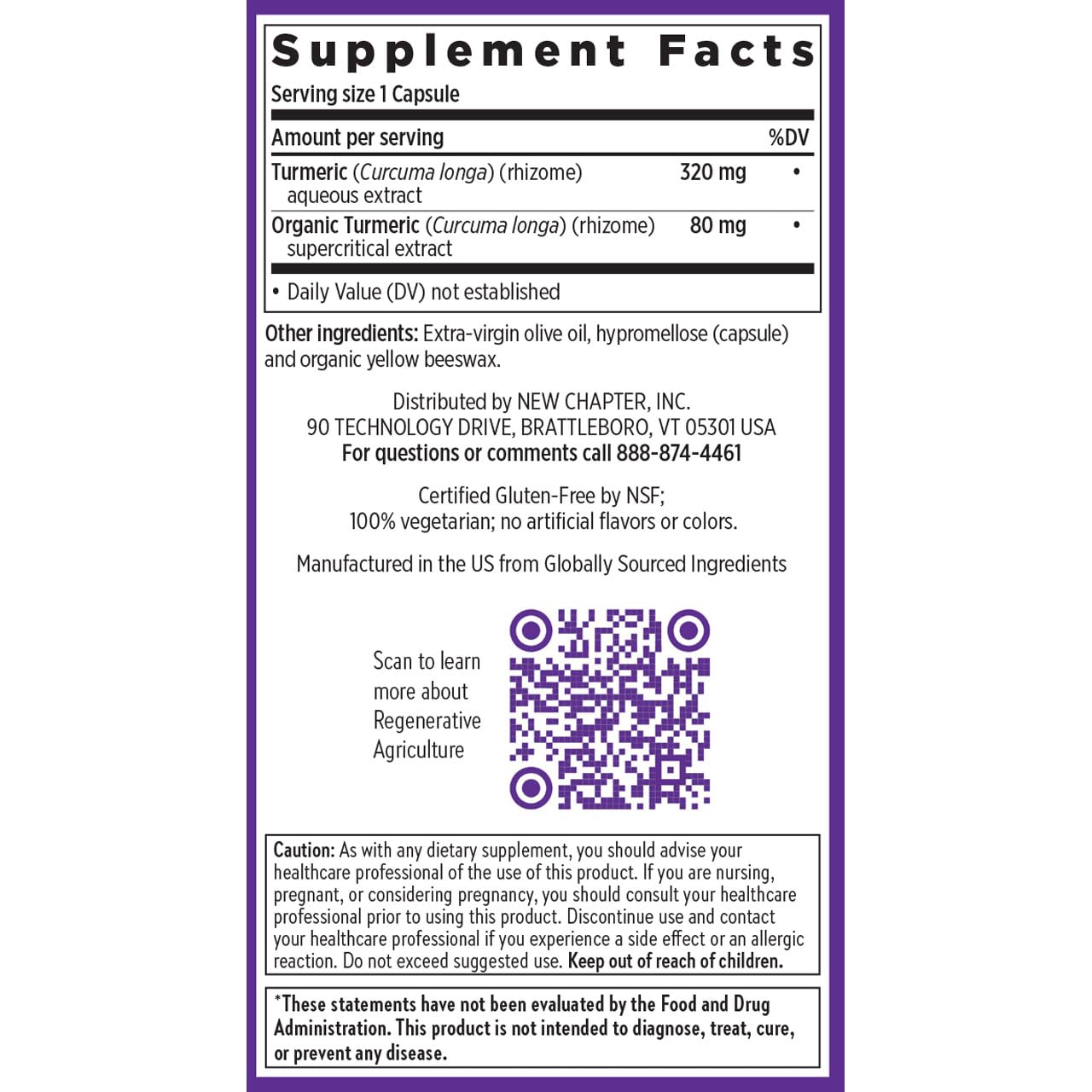 New Chapter Turmeric Force Daily Supplement for Heart & Brain


