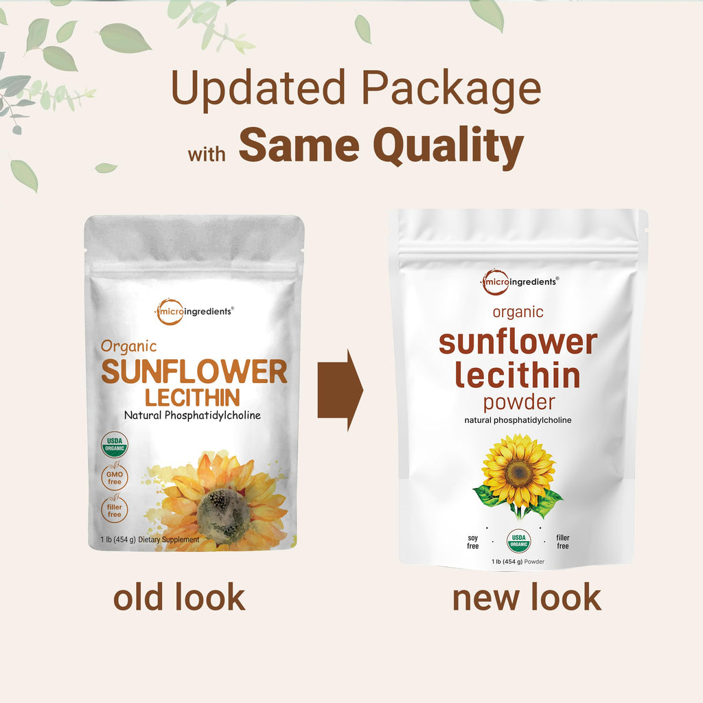 Organic Sunflower Lecithin Powder – Non-GMO, Cold-Pressed

