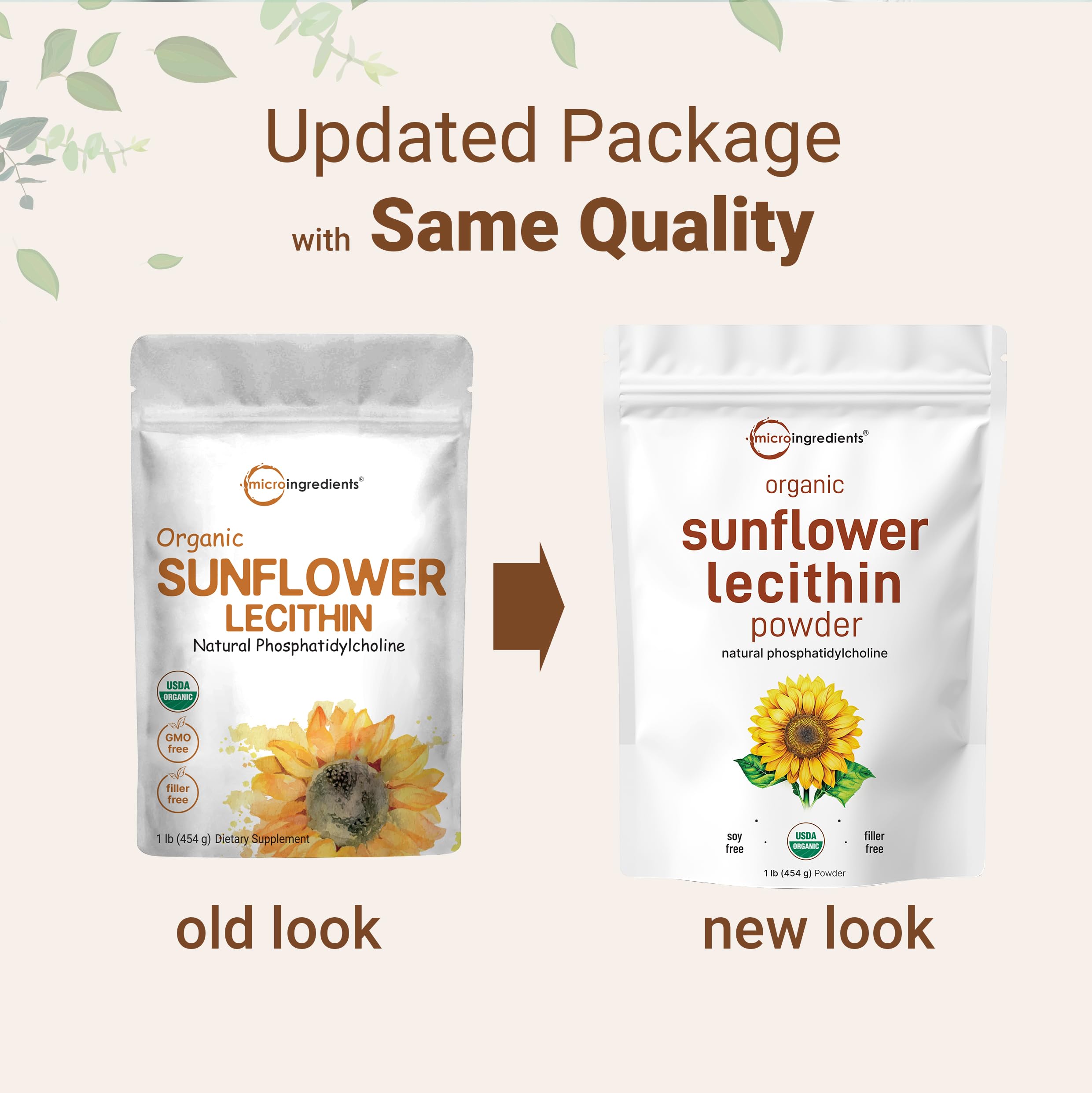 Organic Sunflower Lecithin Powder – Non-GMO, Cold-Pressed


