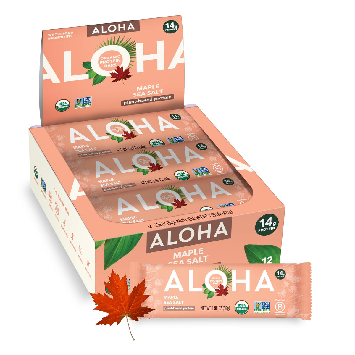 ALOHA Organic Plant Based Protein Bars