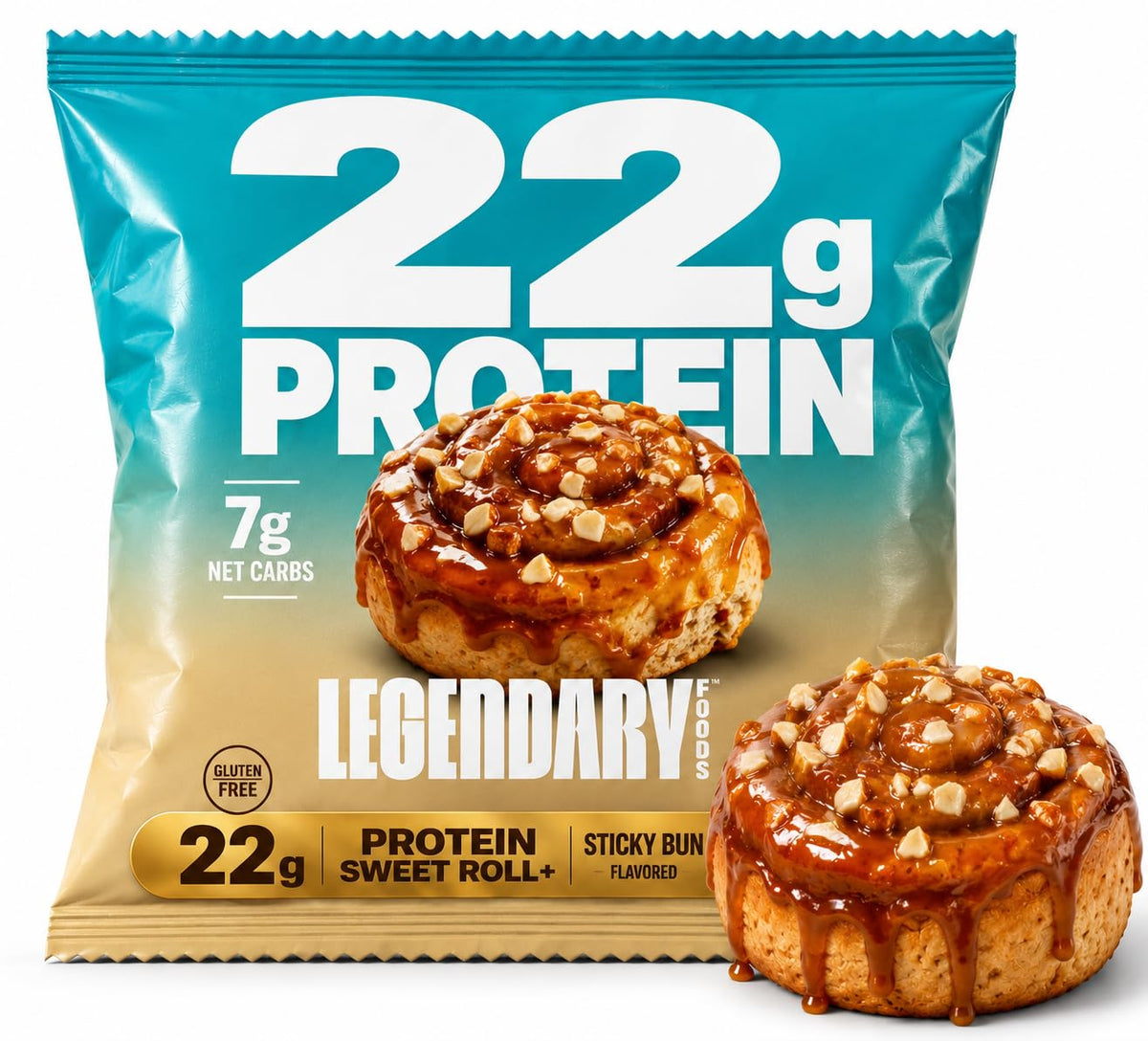 Legendary Foods 22g Protein Bars – Gluten-Free, Low Carb, Zero Sugar Snack