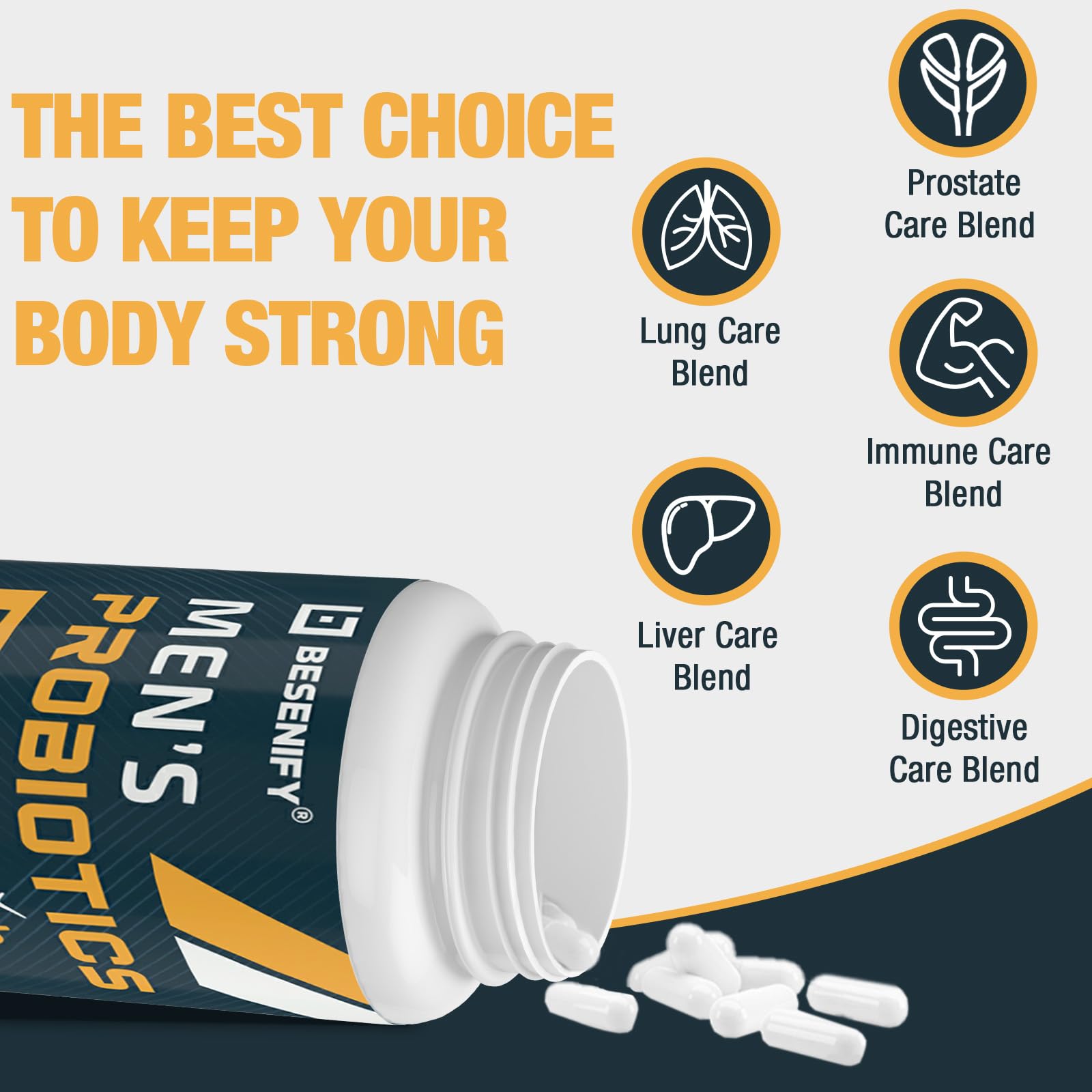 Probiotics for Men with 500 Billion CFUs & 12 Strains

