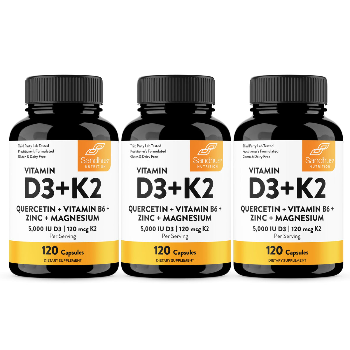 Sandhu's Vitamin D3 K2 Magnesium and Quercetin Supplement