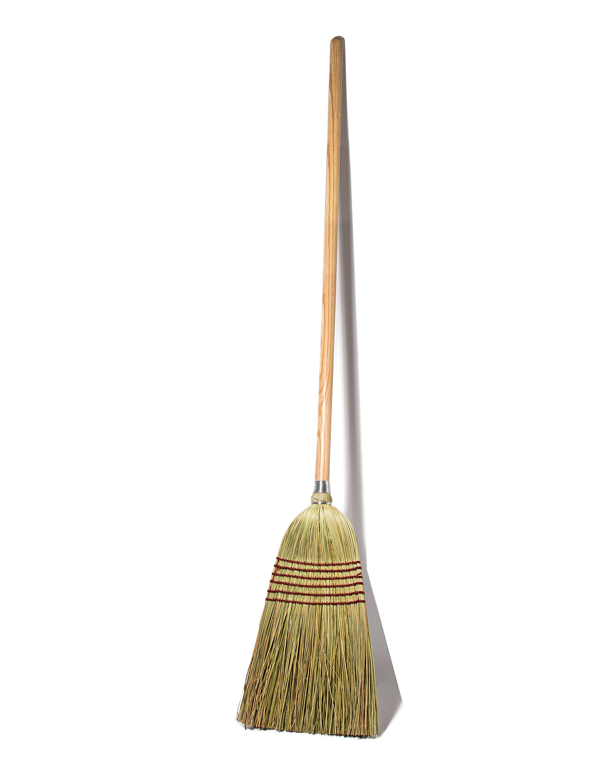 Corn Broom with Wood Handle Heavy Duty Indoor Outdoor

