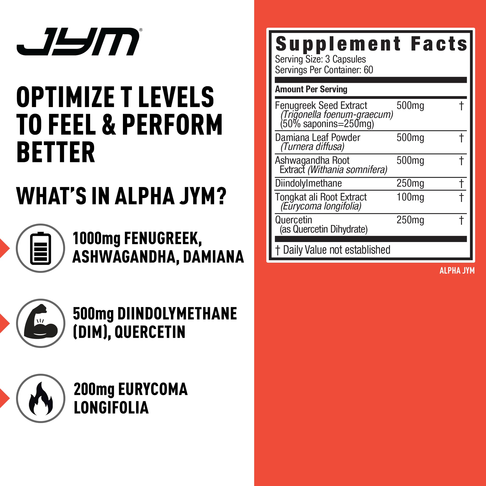 Alpha JYM Testosterone Booster | JYM Supplement Science

