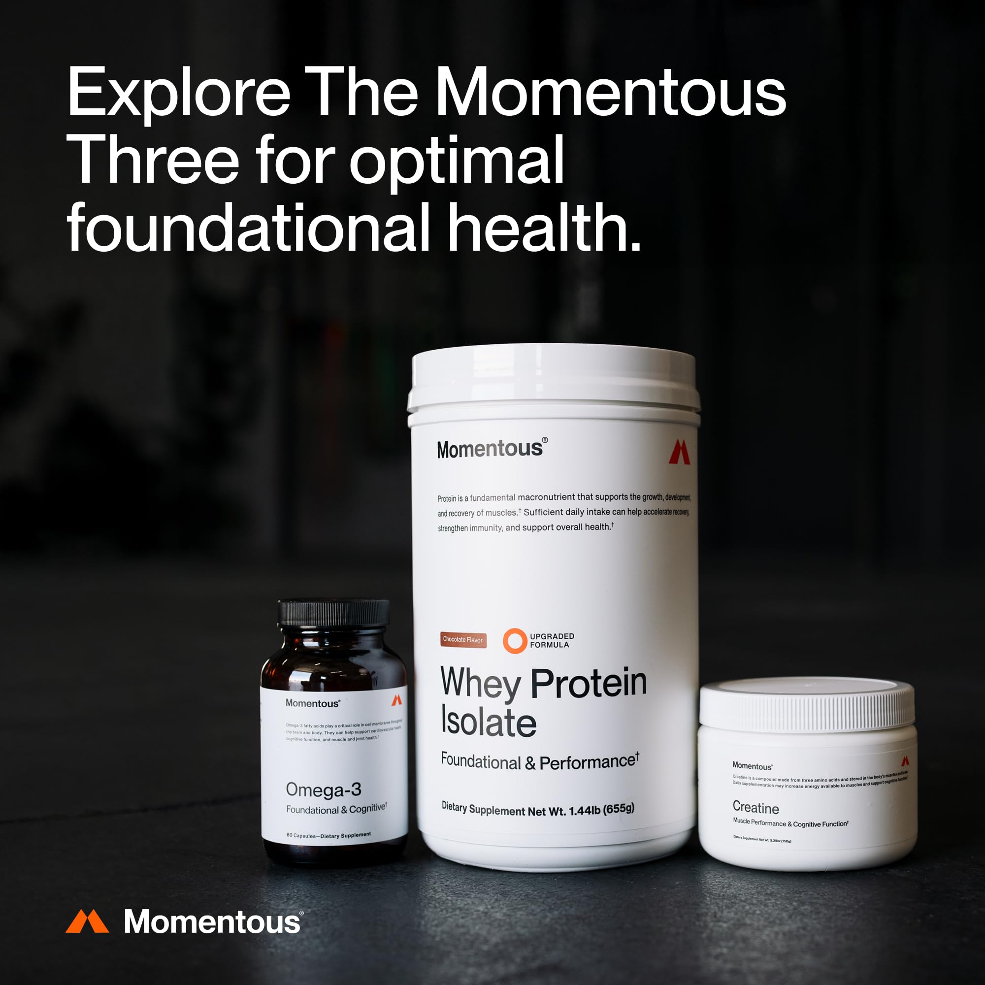 Momentous Creatine Monohydrate Powder NSF Certified

