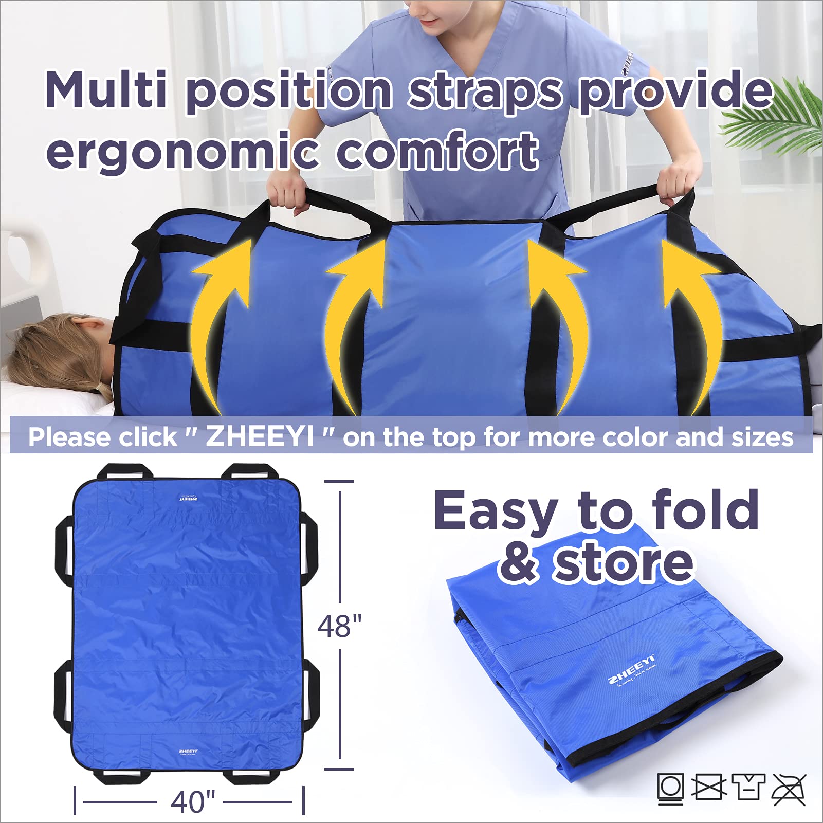 ZHEEYI Positioning Bed Pad with Reinforced Handles

