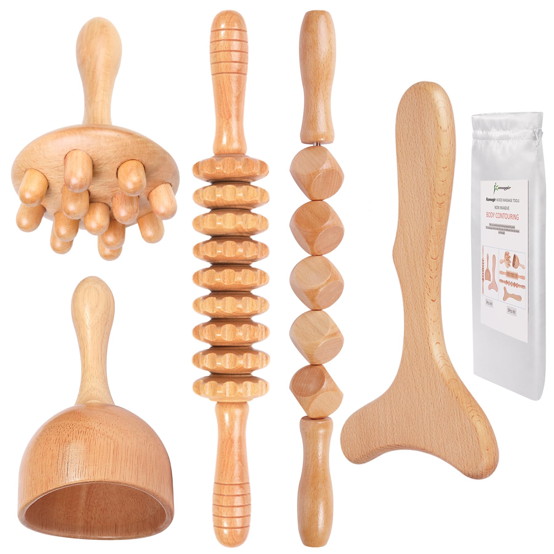 Komogir Maderoterapia Massage Tools for Deep Muscle Relief

