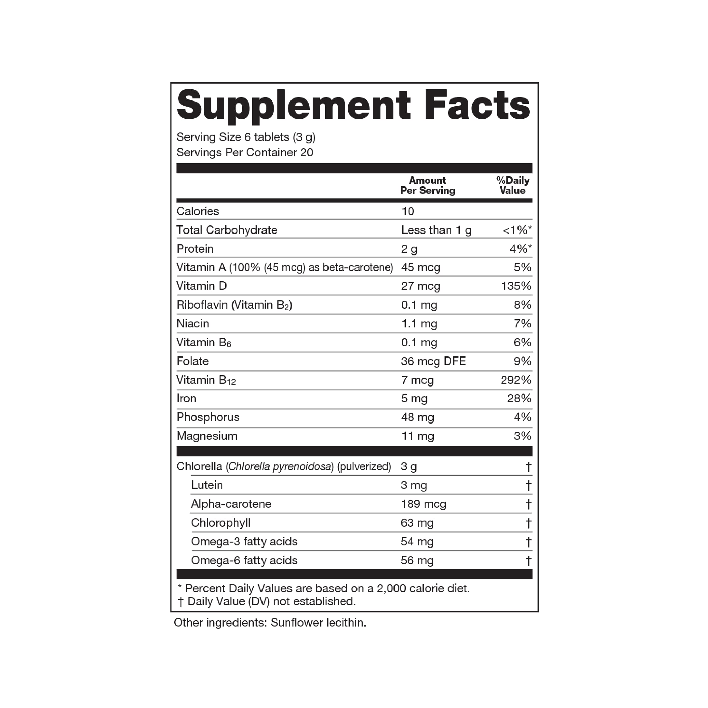 Sun Chlorella Greens Algae Superfood for Immune & Gut Health

