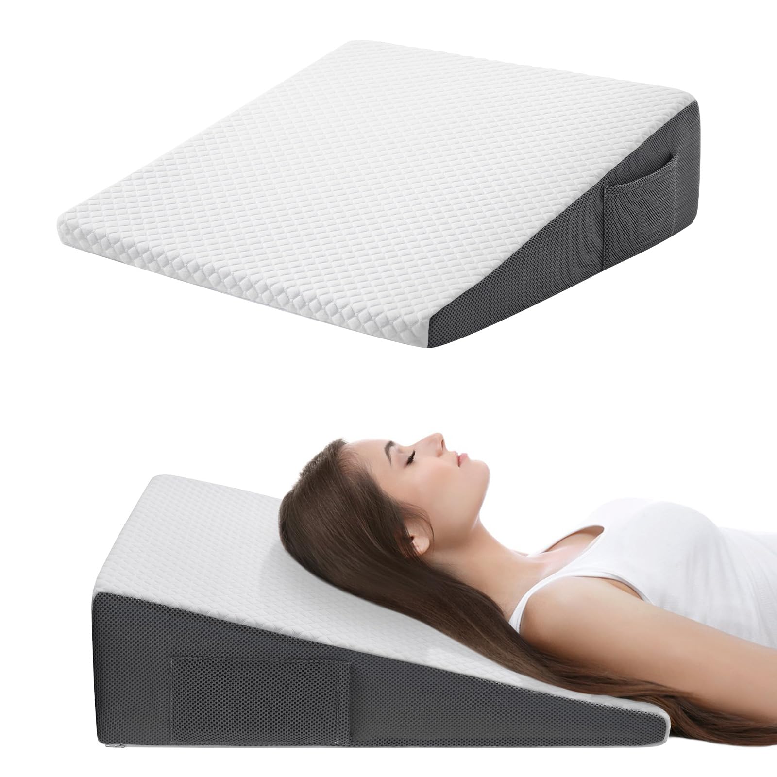 Cozymaker Bed Wedge Pillow | Ergonomic Memory Foam

