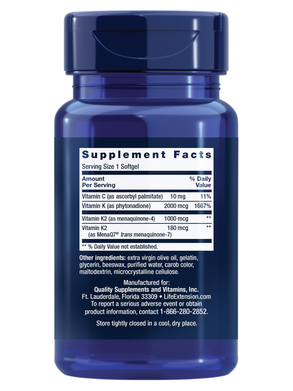 Life Extension Super K Vitamin K Supplement for Heart Health

