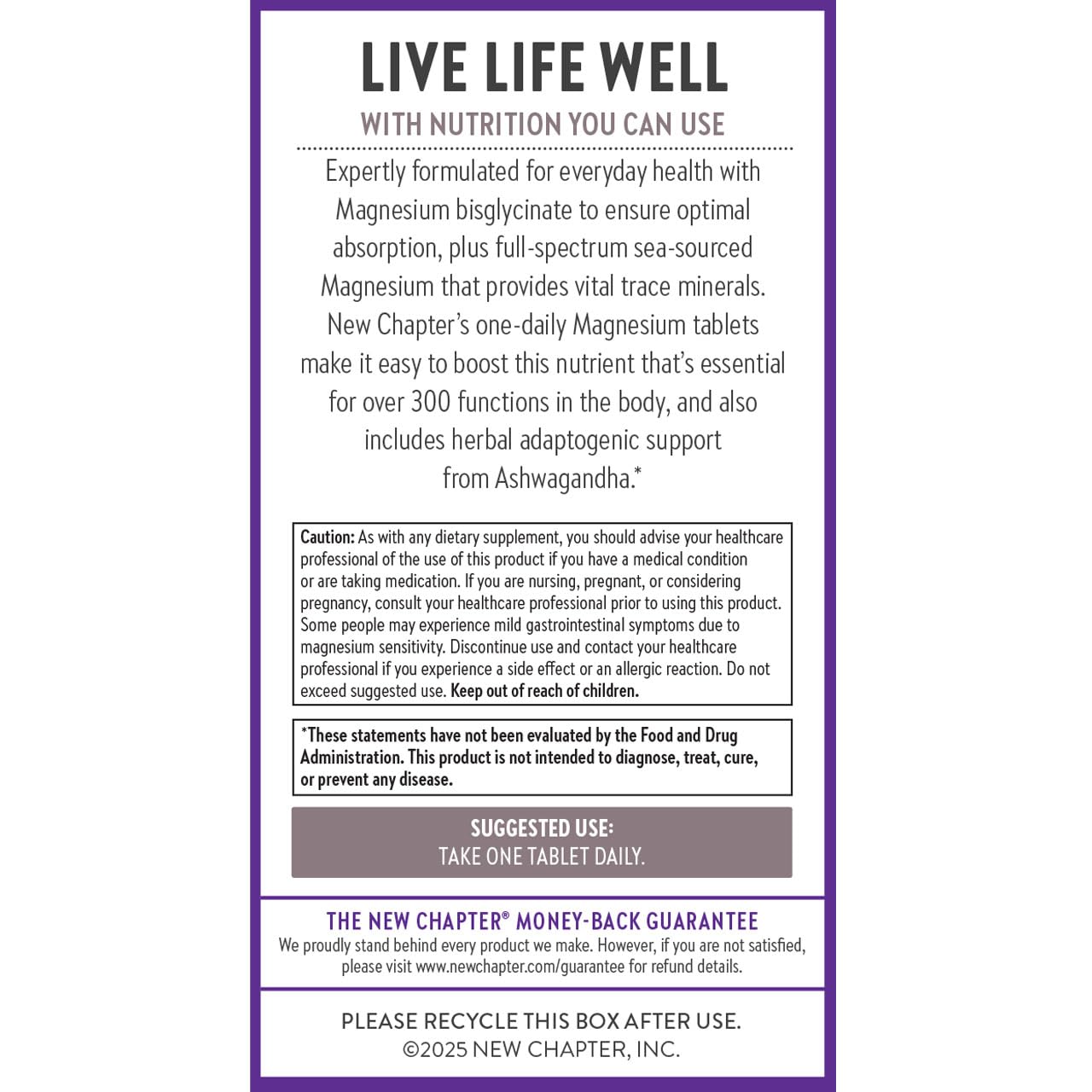 Magnesium + Ashwagandha Supplement by New Chapter

