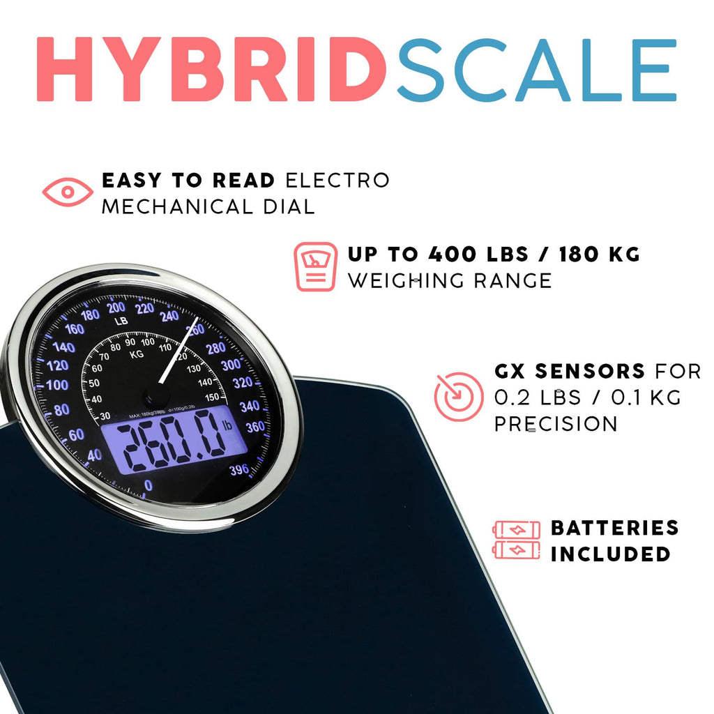 Adamson Bathroom Scale | Analog & Digital Display

