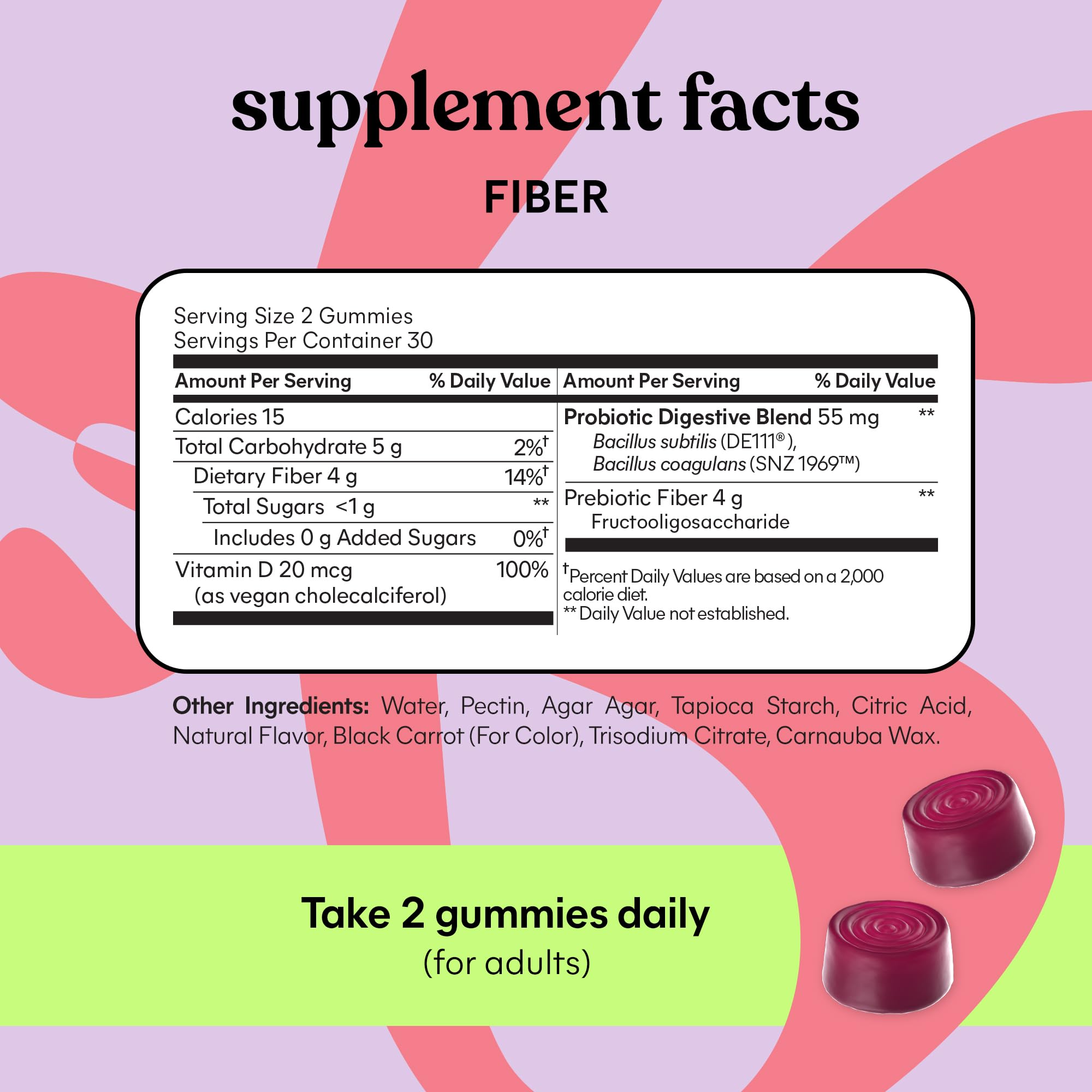 Lemme Fiber & Probiotic Gummies|Digestive Health

