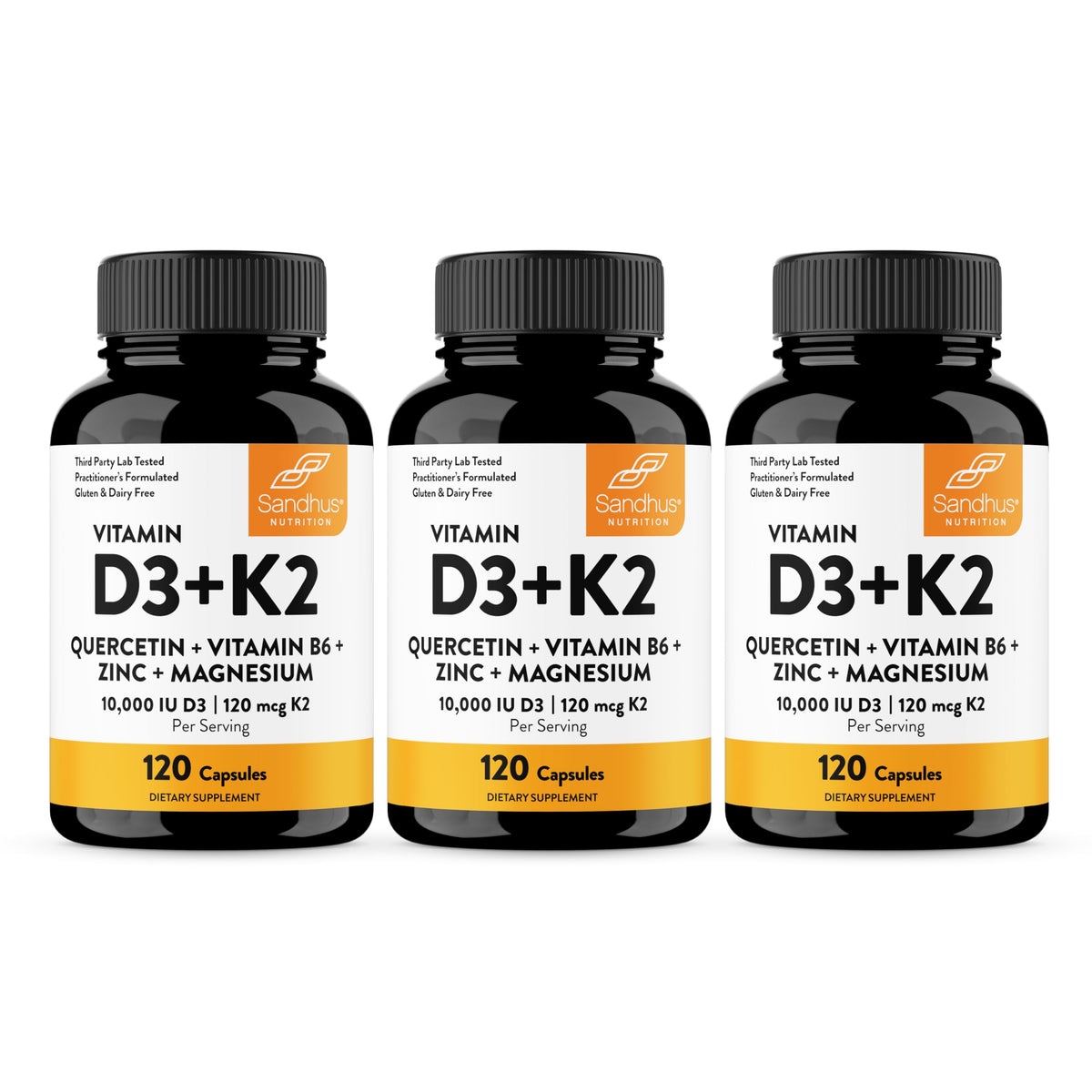 Sandhu's Vitamin D3 K2 Magnesium and Quercetin Supplement