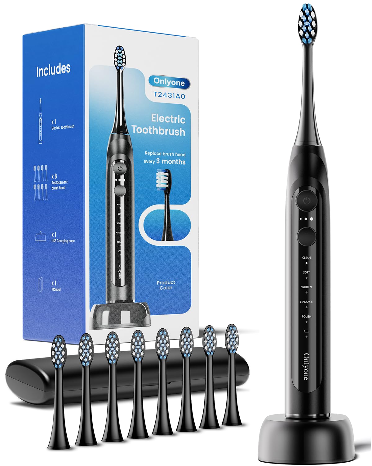 Onlyone Electric Toothbrush for Adults - 5 Modes

