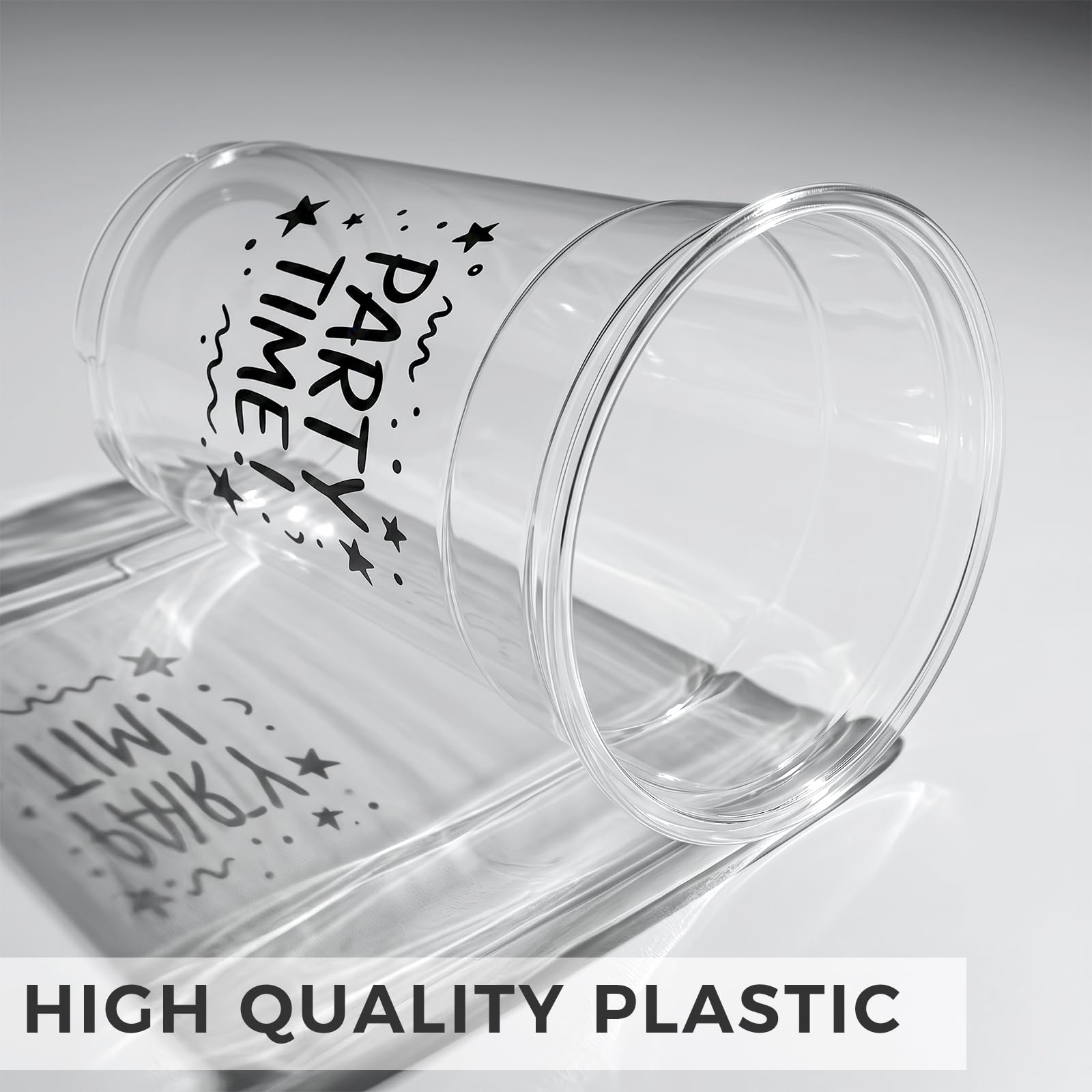VITEVER Clear Plastic Cups with Lids and Straws – BPA Free

